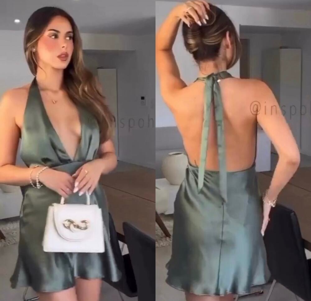 ZARA BLOGGER FAVORITE SATIN EFFECT MINI DRESS